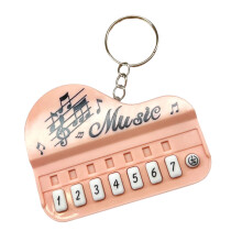 Mini Pocket Piano Keychain Colorful Light Effect Portable-2