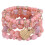 Frange de perles en résine multicouche élastique, bijoux-Rose 1
