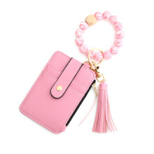 Élégant bracelet en silicone porte-clés attaché élégant-Rose