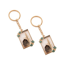 Porte-clés thème de prière islamique, 2 pièces, bijoux-noir 2
