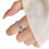 Modern Open Band Ring Emerald Green Copper Zircon Band-Silver 1