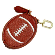 Porte-clés multifonctionnel en cuir PU élégant,-football