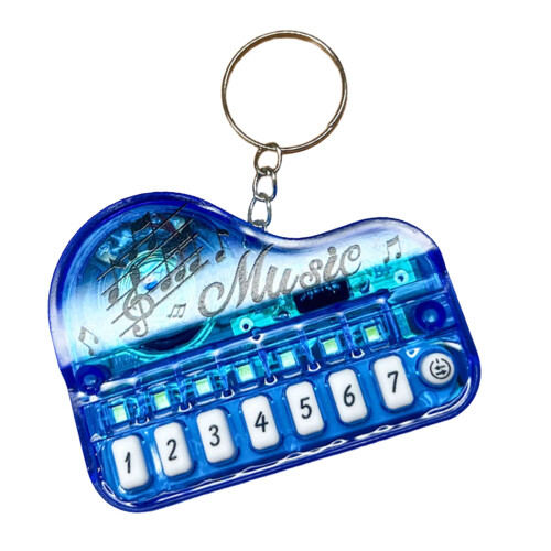 Mini Pocket Piano Keychain Colorful Light Effect Portable-5