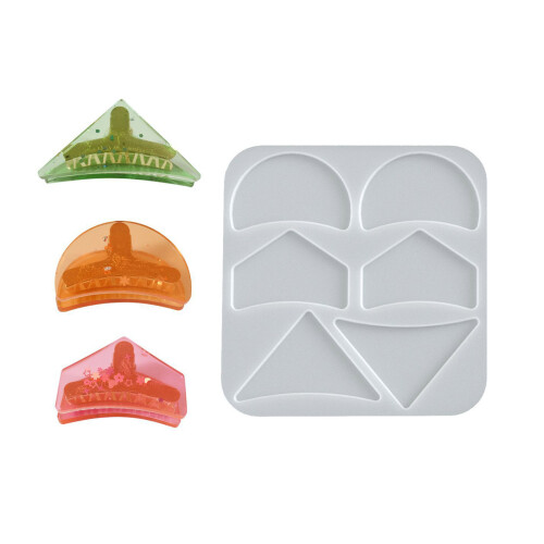 Geometric Moon Ice Cream Silicone Mold For Hair Clips-pattern 2