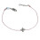 Bracelet étoile à quatre branches en strass, cordon-Rose 1