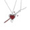 Collier assorti en forme de rapière en forme de cœur, bijou-C 1