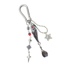Fish Charm Keychain Multicolor Beads Alloy Materials Pendant For