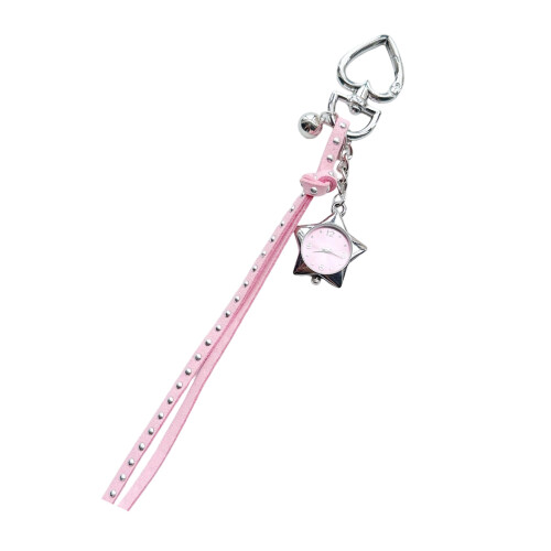 Kompakter Schlüsselanhänger aus Legierung mit-Rosa