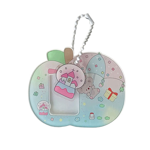 Porte-clés en acrylique multi-usage, 1 pouce,-château bleu