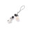 Porte-clés en résine thème chat chic,-Chat boule de poils noir 1