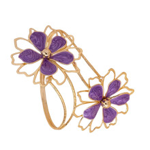 Einzigartiger Armschmuck mit floralem Akzent, leichtes-Lila