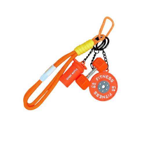 Gym Inspired Silicone Dumbbell Keychain With Removable-SS1