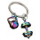 Sturdy Zinc Alloy Exercise Inspired Keychain Compact-Colorful 1
