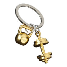 Sportieve sleutelhanger met miniatuurgewicht,-Imitatie goud