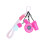 Simulated Workout Gear Keyring Detachable Barbell Charm-SS2 1