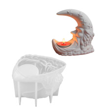 Moule en Silicone pour bougeoirs, père noël et lune, artisanat