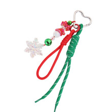 Plastic sleutelhanger met vakantiethema en creatief-sneeuwvlok