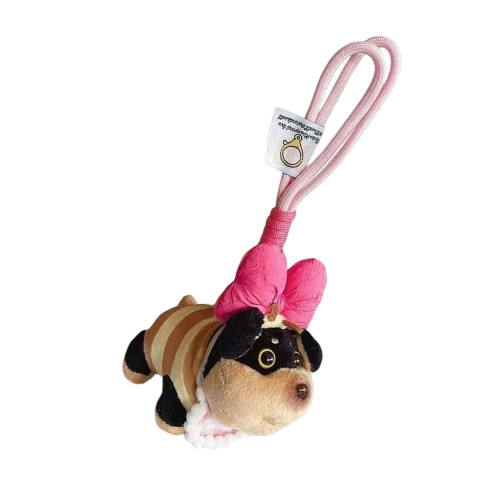 Draagbare pluche puppy sleutelhanger compacte tas accessoire-3