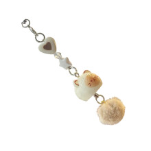 Charmante 3D Cat Phone Lanyard Charm Lichtgewicht hars-witte kat