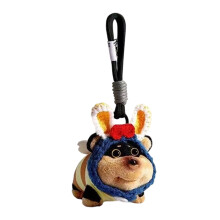 Mooie honingbij hond sleutelhanger zacht pluche dier decoratie-1