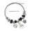 Modern Multi Stone Titaniums Steel Bracelet-Coffee color 4
