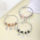 Modern Multi Stone Titaniums Steel Bracelet-Coffee color 6