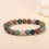 Bracelet classique en perles d'agate polie, léger, Design-12mm 4