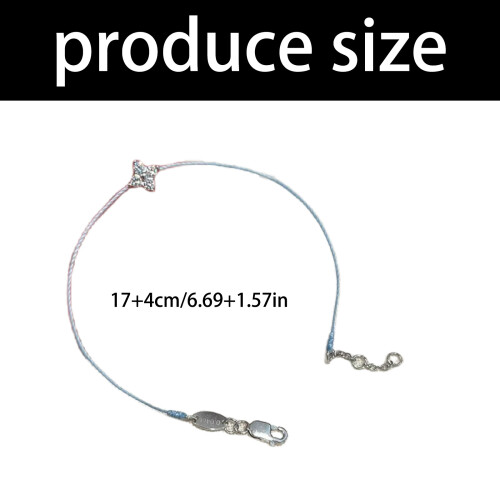 Bijoux étoile à quatre points, fermoir réglable, ornement-Bleu 2