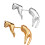 Katzen-Ohrringe, abnehmbarer Charm, baumelnder Schmuck-Silber 2