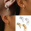 Katzen-Ohrringe, abnehmbarer Charm, baumelnder Schmuck-Silber 3