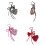 Artificial Leather Leopard Keychain Pendant With Cord And-Pink 2