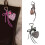 Artificial Leather Leopard Keychain Pendant With Cord And-Pink 3