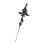 Rose Thorns Heart Unique Piercing Earrings Ear Accessory-Black 1