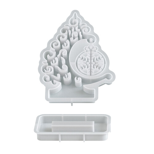 Holiday Resin Mould Set Christmas Tree Snowflake-pattern 1