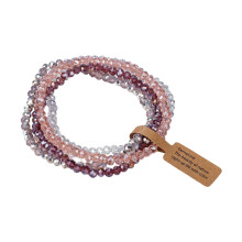 Lightweight Crystal Glass Link Beaded Bracelets-FK1989