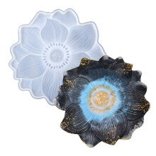 Silicone Tray Mould Set Flower Pattern For Home-37 coasters