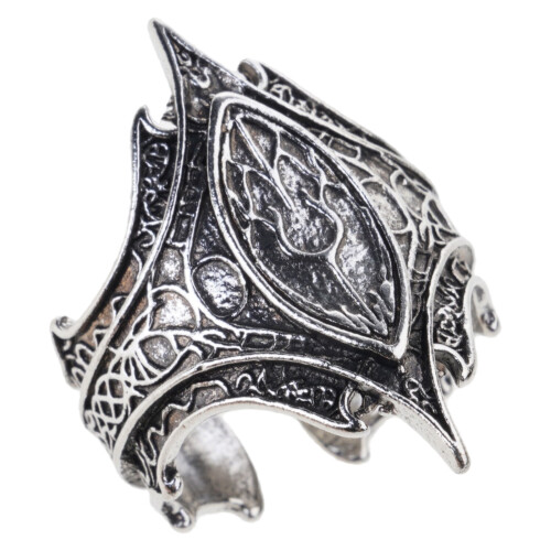 Mysterious Dark Ages Style Adjustable Ring Gothic Jewelry-Black