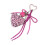 Artificial Leather Leopard Keychain Pendant With Cord And-Pink 1