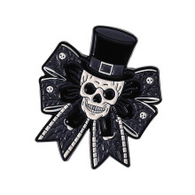 Gothic Halloween Skeleton Bat Specters Brooch Jewelry-QHXZ4637