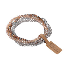 Stylish Glass Chain Beaded Bracelet Set for Women-FK1985