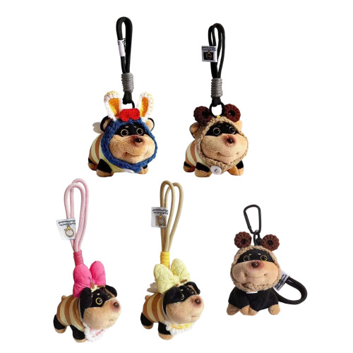 Draagbare pluche puppy sleutelhanger compacte tas accessoire-3 2