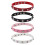 Collier en PU décoré de strass de couleur contrastée,-Rouge 2