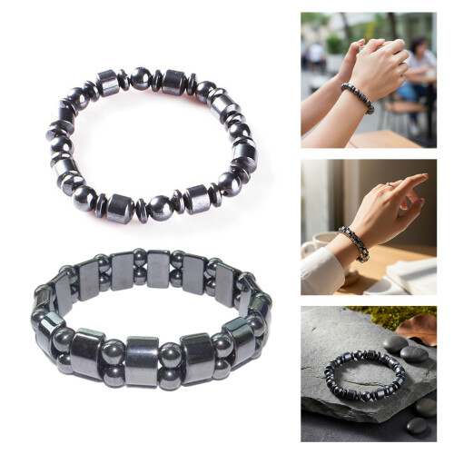Bracelet de perles magnétiques léger, extensible,-Double couche 2
