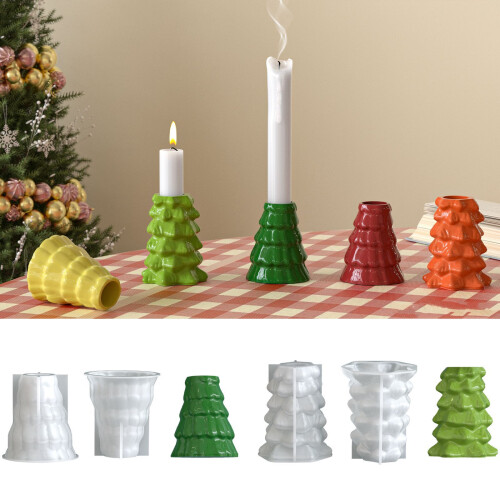 Reusable Food Grade Silicone Candle Stand Mold For-pattern 2 2