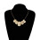 Collier pendentif en alliage texturé, conception asymétrique,-Or 6