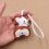 Handmade PU Leather Corgi Keychain Creative Bag Hanging-Coffee 5