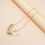 Collier pendentif en alliage texturé, conception asymétrique,-Or 7