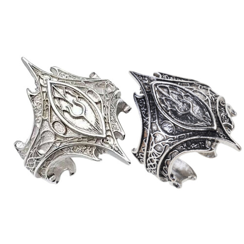 Mysterious Dark Ages Style Adjustable Ring Gothic Jewelry-Black 1