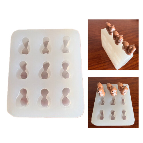 Miniature Squirrel Silicone Mould For Craft Chocolate Soap 1
