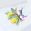 Lemon Bird Emaille Broche Accessoire Compact Ontwerp-Donkerbruin 7